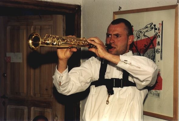 Hartmut Dorschner mit Saxophon